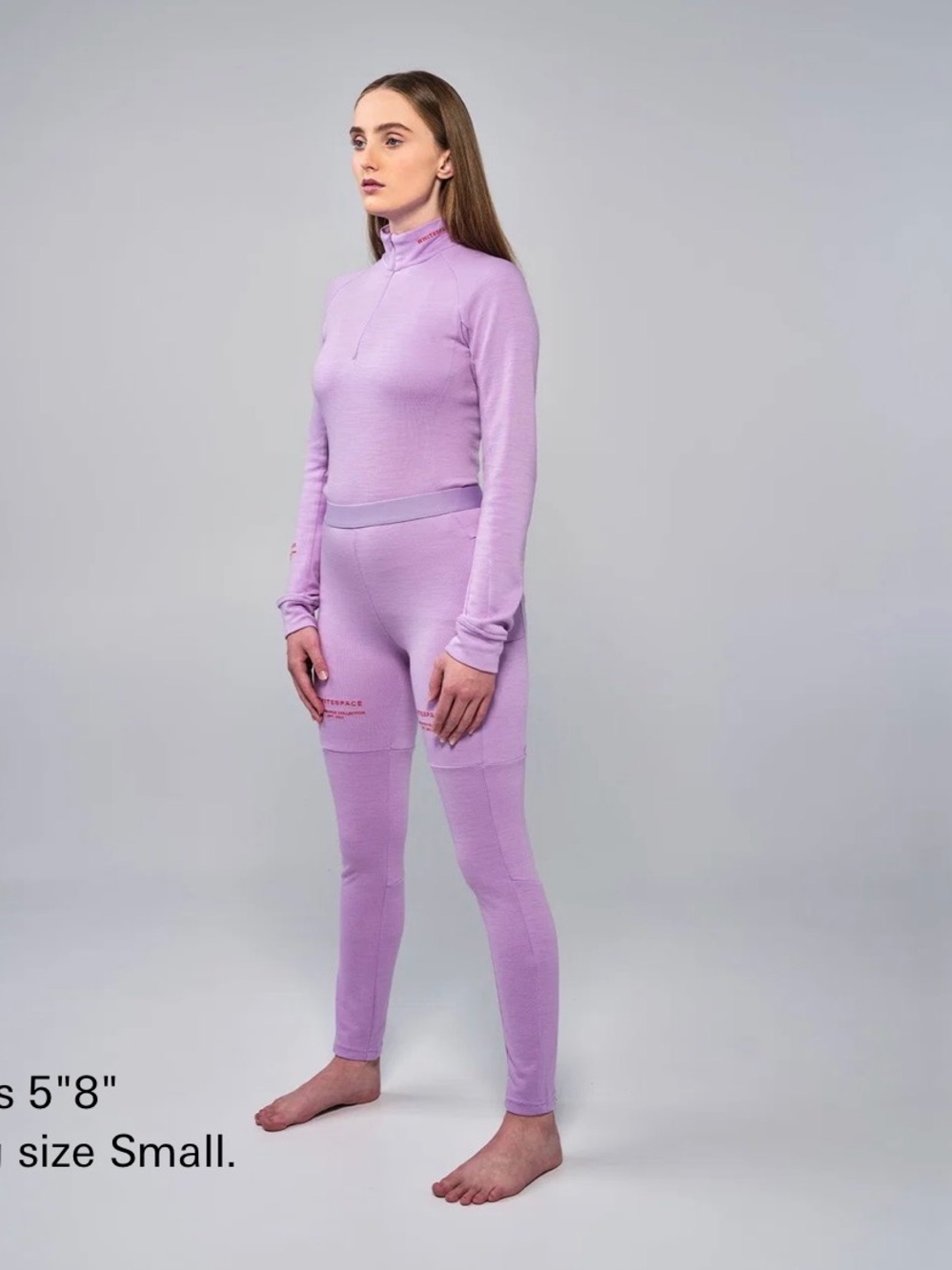 Women's white space merino layer leggings - lavender - size Medium NWT